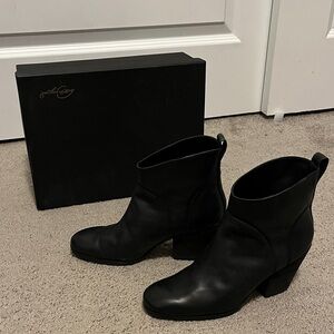 Rachel Comey Penpal Black Leather Ankle Boots Women Size 6.5